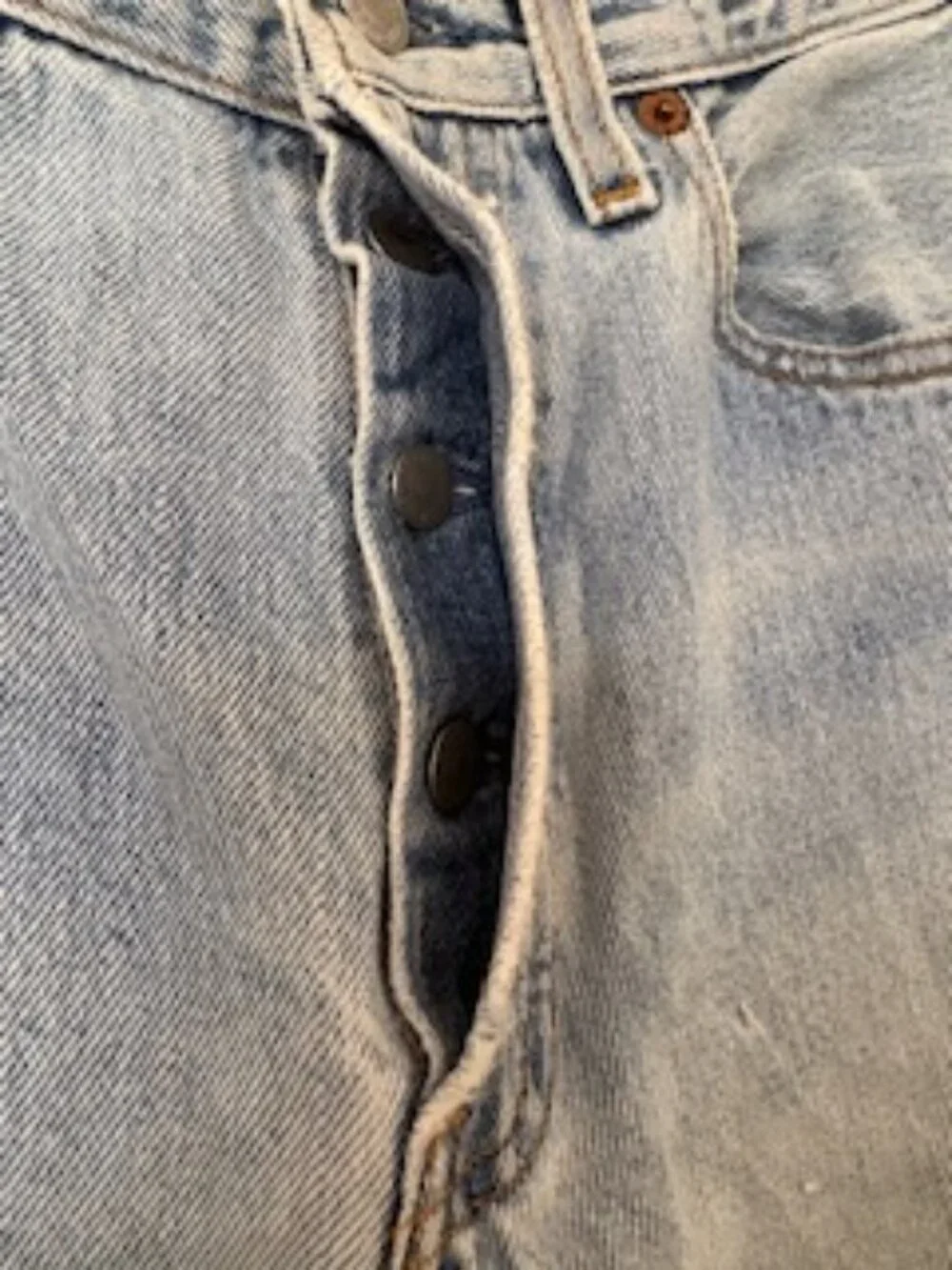 Levi's 501 Vintage-distressed jeans tag sz 28x34  dt June 1980 tag 0680 - Picture 9 of 16